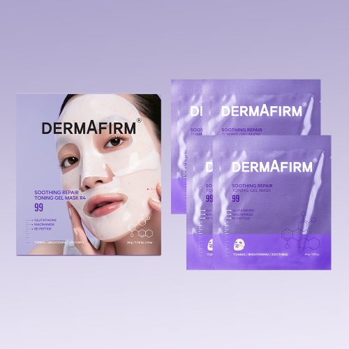 DERMAFIRM Soothing Repair Toning Gel Mask R4 4 Sheets