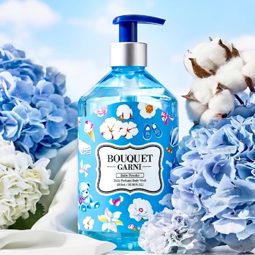 DAISO BOUQUET GARNI Daily Perfume Body Wash Baby Powder 600ml