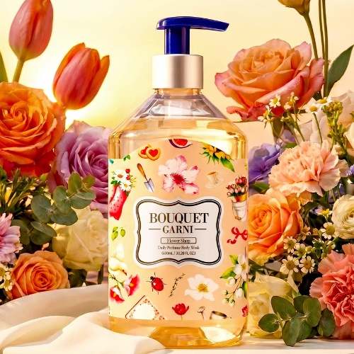 DAISO BOUQUET GARNI Daily Perfume Body Wash Flower Shop 600ml