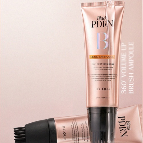 DAISO BY_OUR 360° Volume Up Black PDRN Brush Ampoule 50ml