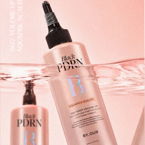 DAISO BY_OUR 360° Volume Up Black PDRN Aqua Pick Scaler 200ml