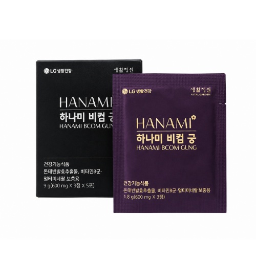 LG H&H Vital Garden HANAMI BCOM GUNG 9g (600mg × 3 Tablets × 5 Sticks)