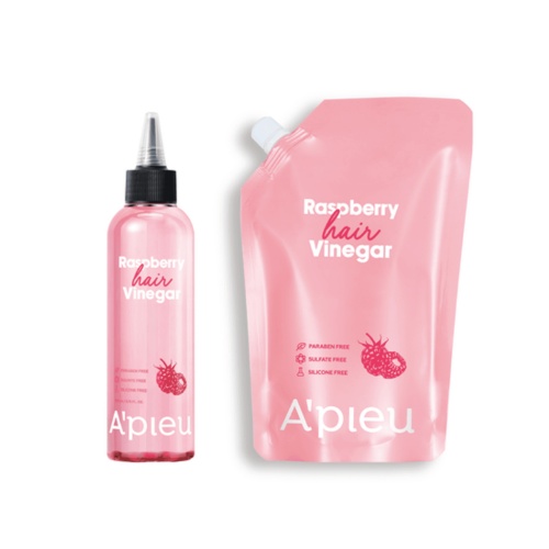 A'PIEU Raspberry Hair Vinegar 200ml Set (+ Refill 400ml)