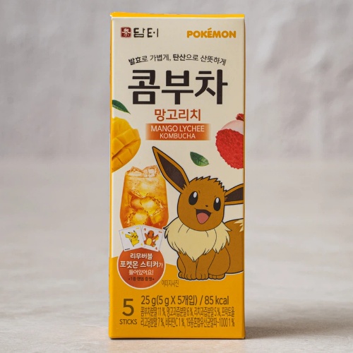 DAISO Damtuh Pokémon Kombucha Mango Lychee 5 Sticks
