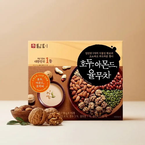 Damtuh Walnut, Almond & Job's Tears Tea 15 Sticks (18g × 15)