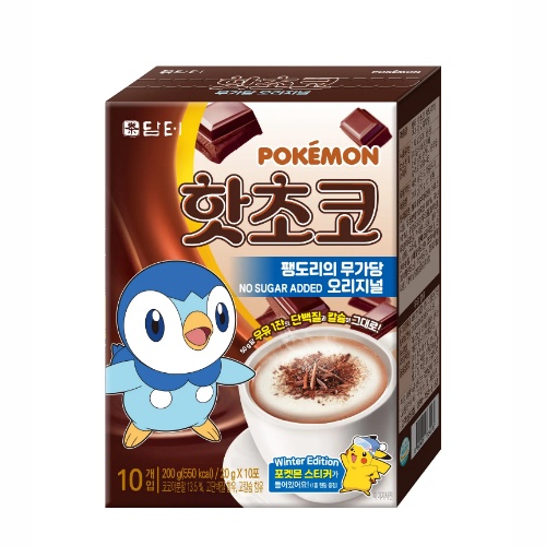 Damtuh Hot Chocolate Piplup Original Zero Sugar 10 Sticks (20g × 10)