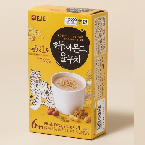 DAISO Damtuh Walnut, Almond & Job's Tears Tea 6 Sticks (18g × 6)