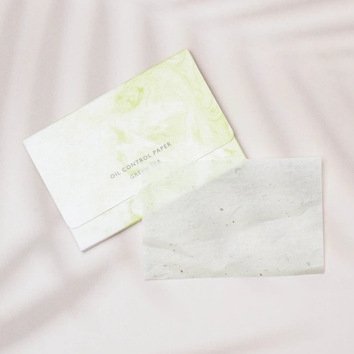 DAISO Green Tea Oil Blotting Paper (Regular Type) 50 Sheets