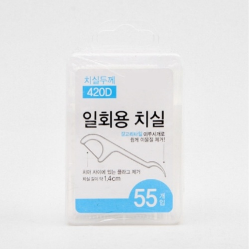 DAISO Disposable Dental Flosspick 55pcs (with Case)