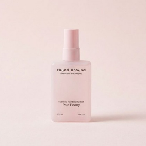 ROUND AROUND Scented Hair & Body Mist Pale Peony 100ml