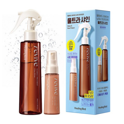Healing Bird Ultra Protein No Wash Ampoule Treatment Light 200ml + Super Moisture 32ml