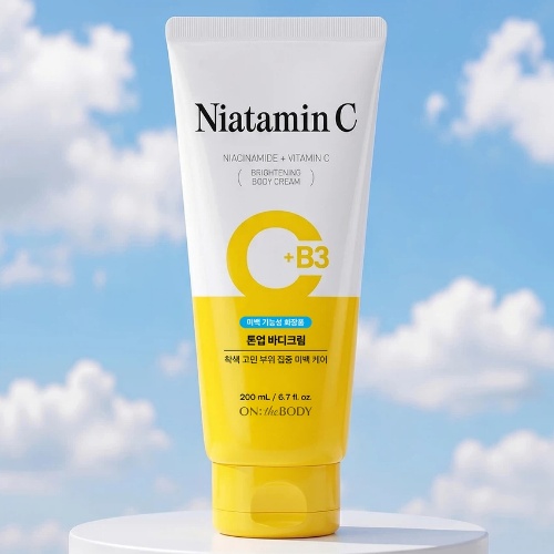 DAISO ON THE BODY Niatamin Brightening Body Cream 200ml