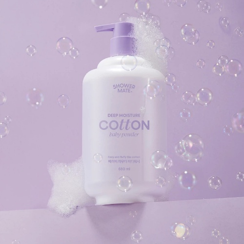 DAISO Shower Mate Deep Moisture Cotton Body Wash #BABY POWDER 680ml