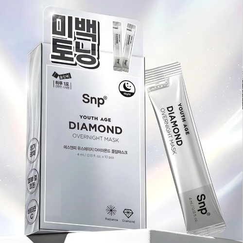 DAISO SNP Youth Age Diamond Sleeping Mask #Brightening Toning 4ml × 10 Packs