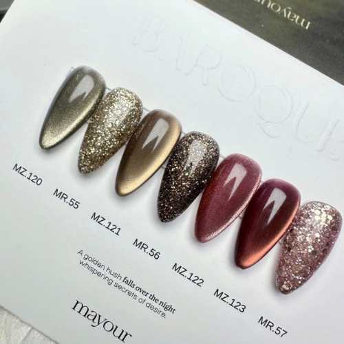 Mayour Baroque Magnetic Glitter Gel 8g x 7 Colors Set