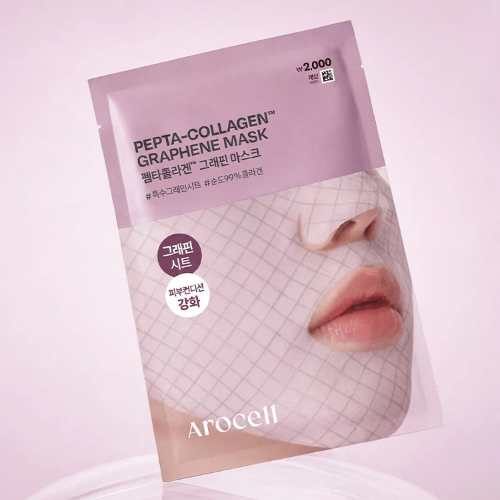 DAISO Arocell Pepta Collagen Graphene Mask 22g