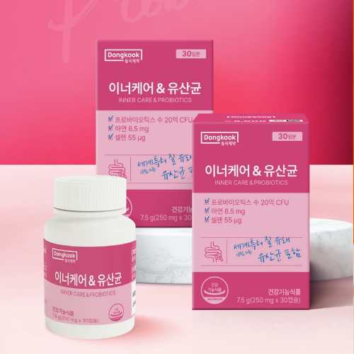 DAISO DONGKOOK PHARMACEUTICAL Inner Care & Probiotics 250mg x 30 Capsules (30 Days)