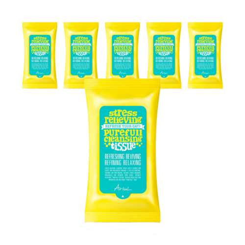 AriuL Stress Relieving Purefull Cleansing Tissue 15 Sheets x 6 Packs