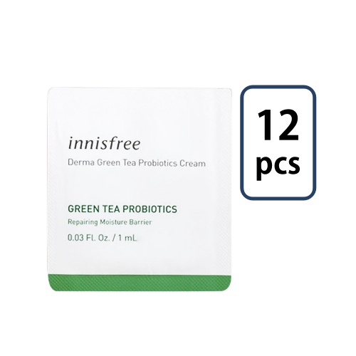 Innisfree Derma Greentea Probiotics Cream Sample Sachet 1ml*12pcs