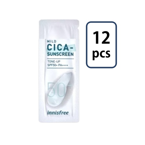 Innisfree True Mild Cica Tone Up Sunscreen Sachet 1ml*12pcs