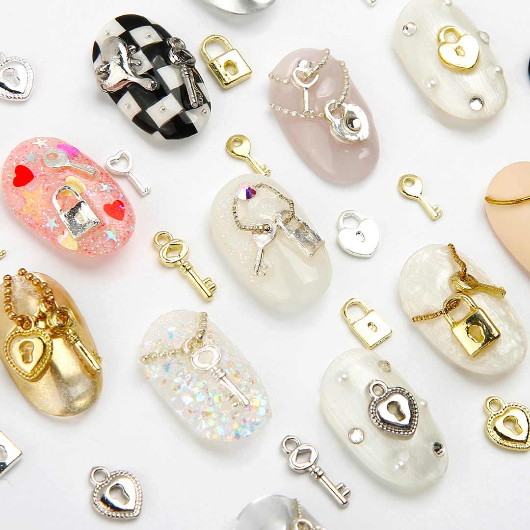 JelloJello Nail Art Lock Parts 17 Types