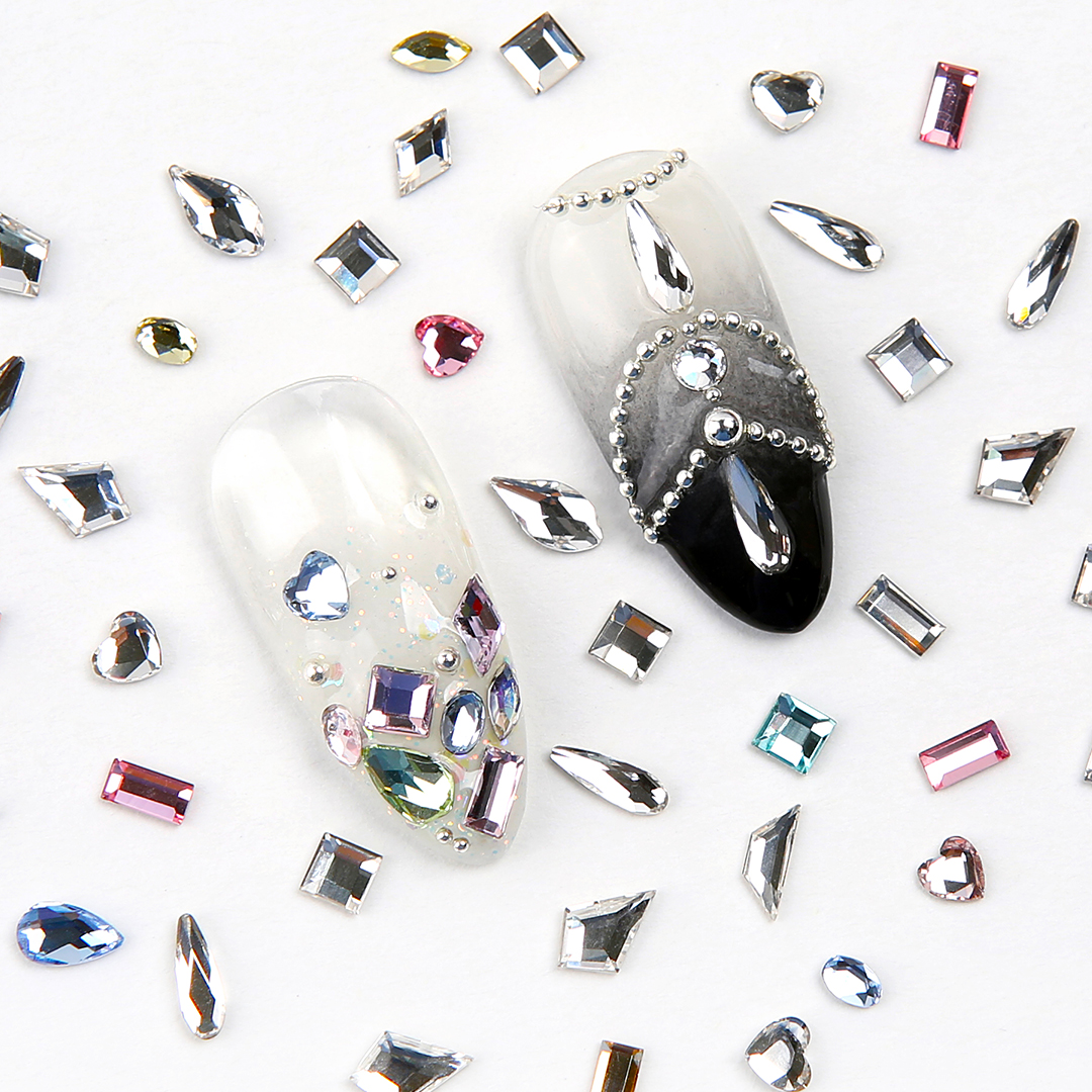 JelloJello Premium Shaped Stone Nail Parts 30pcs