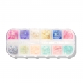 JelloJello Nail Seashell Flakes Mother-of-Pearl Nail Glitter 12-Piece Set