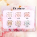 JelloJello FleurTerra Collection Glitter Terrazzo Flower Gel Nail 6-Piece Set