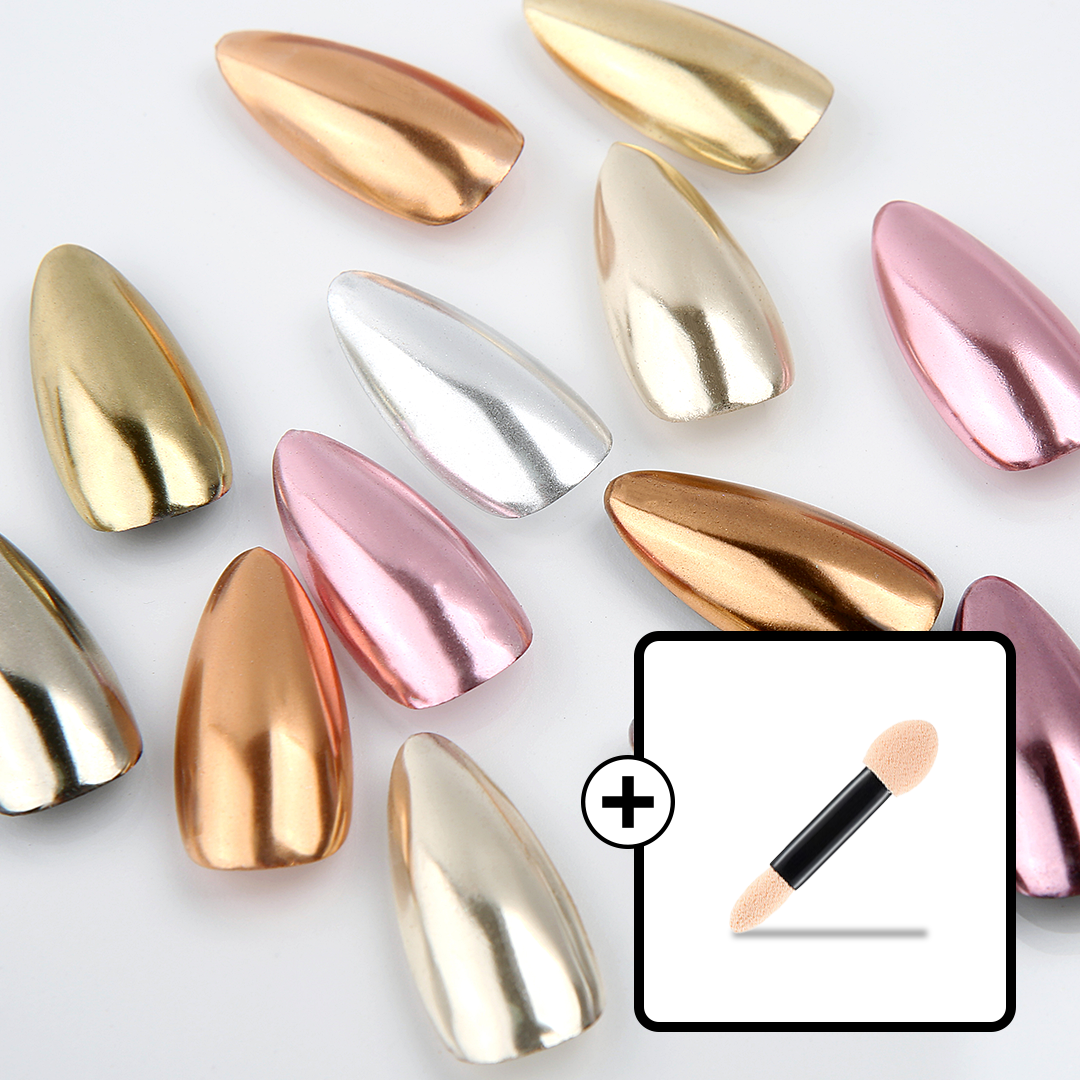 JelloJello Edge Beam Nail Metal Mirror Powder 5 Types (JP01~JP05)