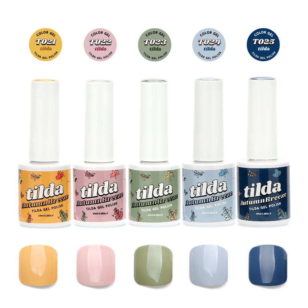 Tilda Color Gel Nail Polish Autumn Breeze Series 5colors Set (T021 ~ T025)