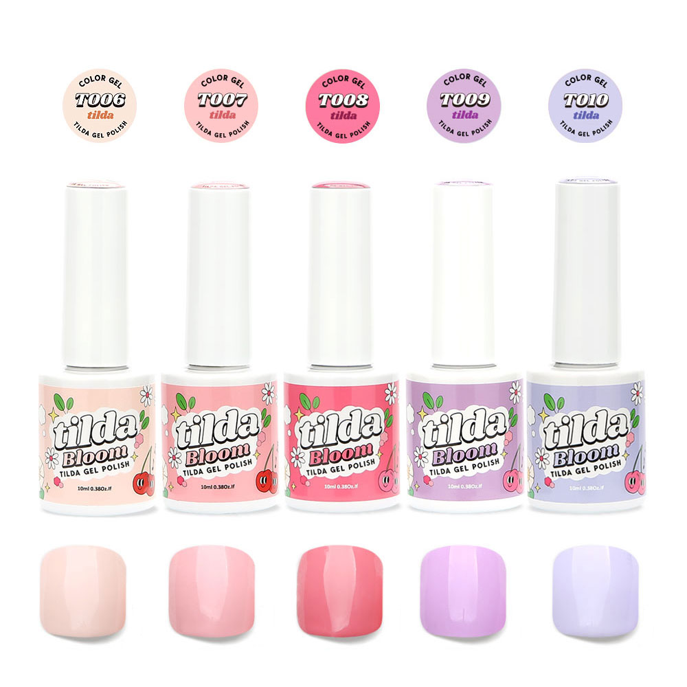 Tilda Color Gel Nail Polish Bloom Series 5colors Set (T006 ~ T010)