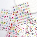 JelloJello Self Gel Nail Art Embossed Stickers 13 Types (CNS046~CNS058)