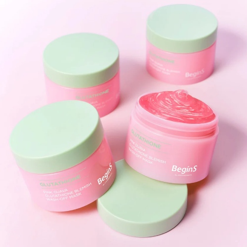 BEGINS By JUNGSAEMMOOL Pink Guava Glutathione Blemish Wash-Off Mask 90g