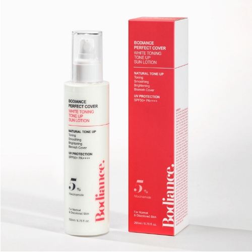 Bodiance Perfect Cover White Toning Tone Up Sun Lotion 200ml